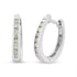 10K White Gold 1/4 Cttw Channel Set Diamond Hoop Earrings (I-J Color, I3 Clarity) - Evallys.com # #