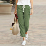 Drawstring Elastic Waist Pants - Evallys.com