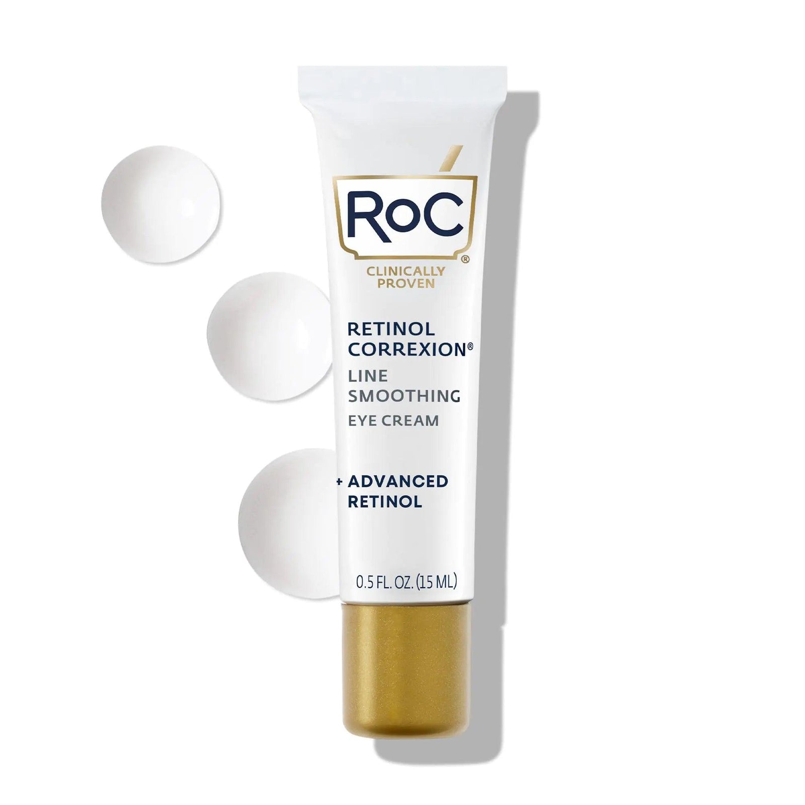 RoC Retinol Correxion Under Eye Cream for Dark Circles & Puffiness, Daily Wrinkle Cream, Anti Aging Line Smoothing Skin Care Treatment for Women and Men, 0.5 oz (Packaging May Vary) 0.5 Fl Oz (Pack of 1) - Evallys.com # #