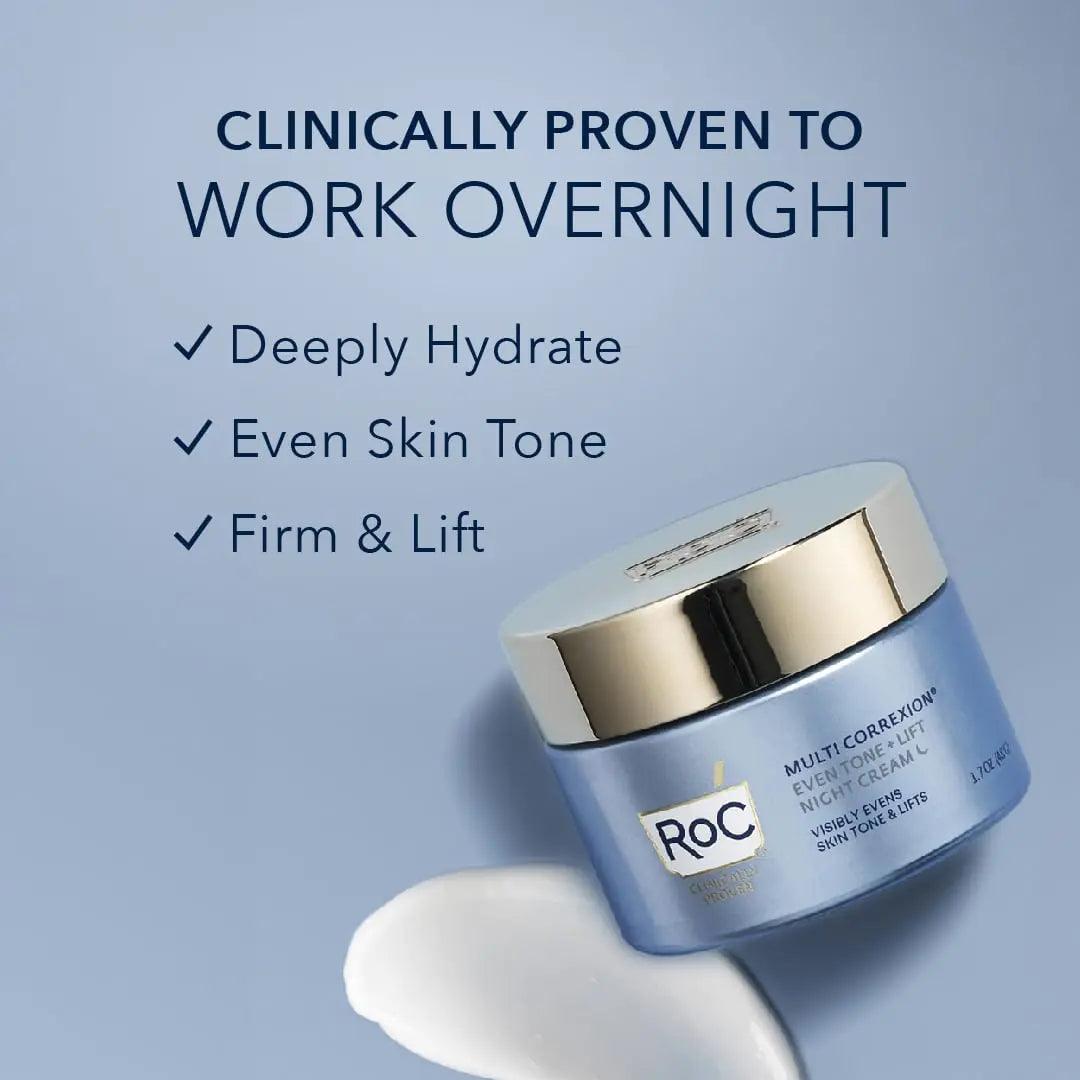 RoC Multi Correxion 5 in 1 Restoring/Anti Aging Facial Night Cream with Hexinol, 1.7 Ounces (Packaging May Vary) 1.7 Oz Night Cream - Evallys.com # #