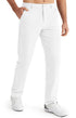 Libin Mens Golf Pants Stretch Work Dress Pants 30"/32"/34" Quick Dry Lightweight Casual Comfy Trousers with Pockets 36W x 30L White - Evallys.com # #