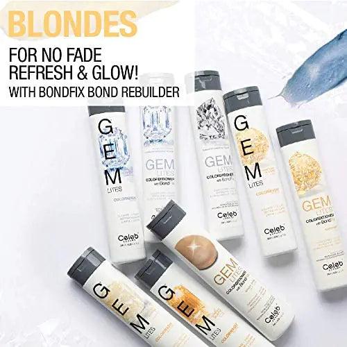 Celeb Luxury Gem Lites Colorwash, Professional Semi-Permanent Hair Color Depositing Shampoo, Cognac Quartz , 8.25 Fl Oz (Pack of 1) - Evallys.com # #