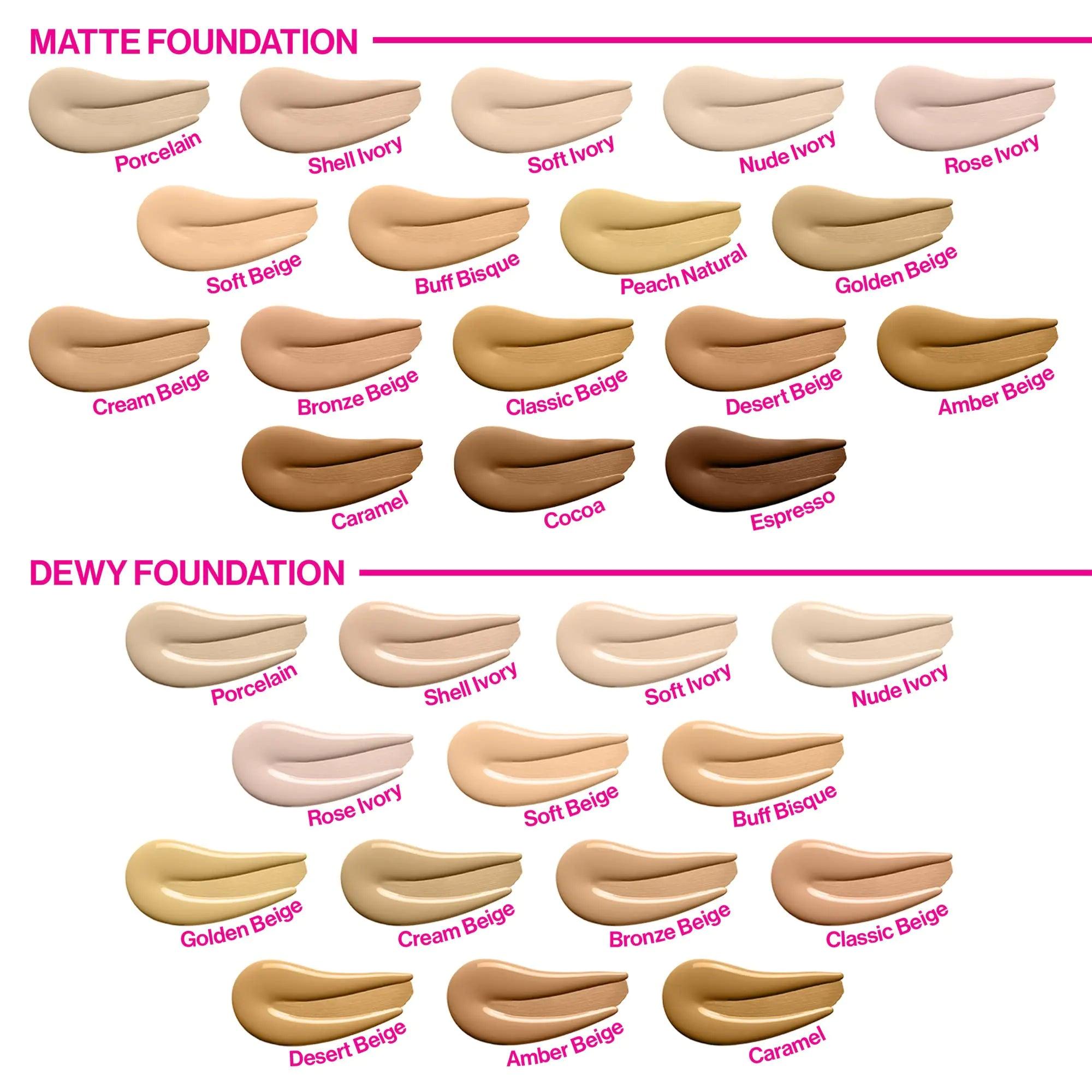 Wet n Wild Photo Focus Matte Liquid Foundation Amber Beige, Vegan & Cruelty-Free (Pack of 2) 1 Fl Oz (Pack of 2) - Evallys.com