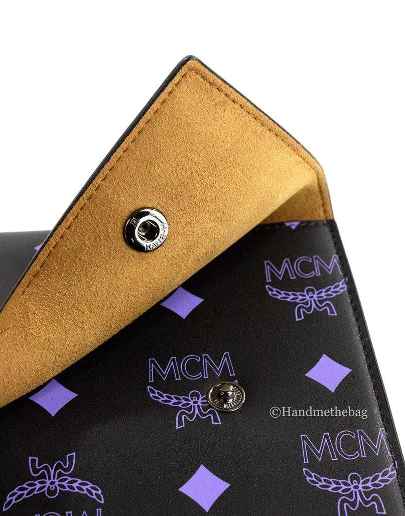 MCM Color Splash Large Dahlia Purple Clutch Pouch Trio - Evallys.com # #