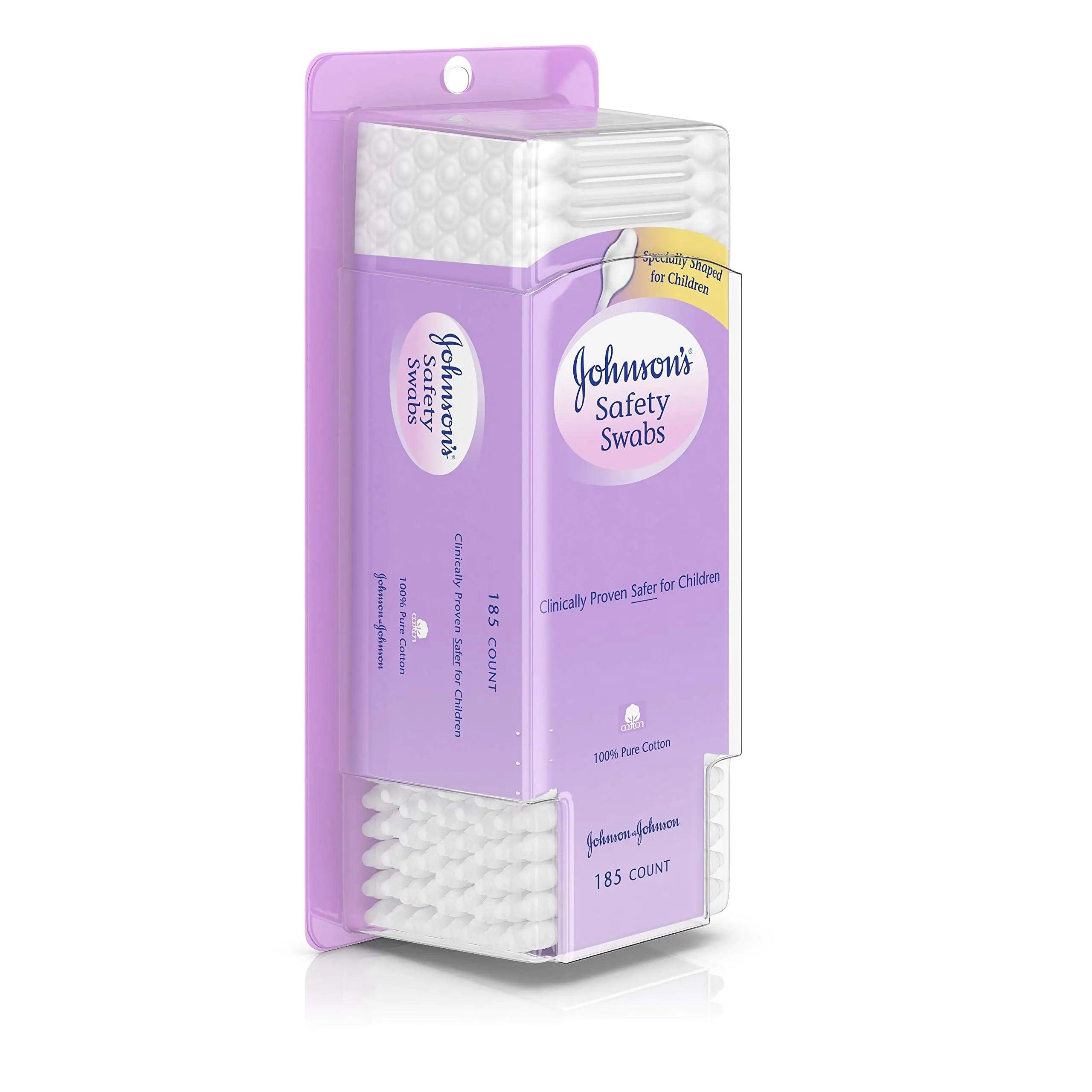 Johnson's Baby Safety Swabs 185 Each 185 Count (Pack of 1) - Evallys.com # #