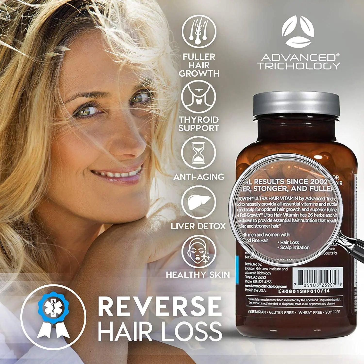 FoliGROWTH™ Hair Growth Supplement for Thicker Fuller Hair | Approved* by the American Hair Loss Association | Revitalize Thinning Hair, Backed by 20 Years of Experience in Hair Loss Treatment Clinics - Evallys.com # #