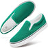 Women's Slip on Shoes Canvas Sneakers Loafers Non Slip Shoes Low Top Casual Shoes 9.5 Dark Green - Evallys.com # #