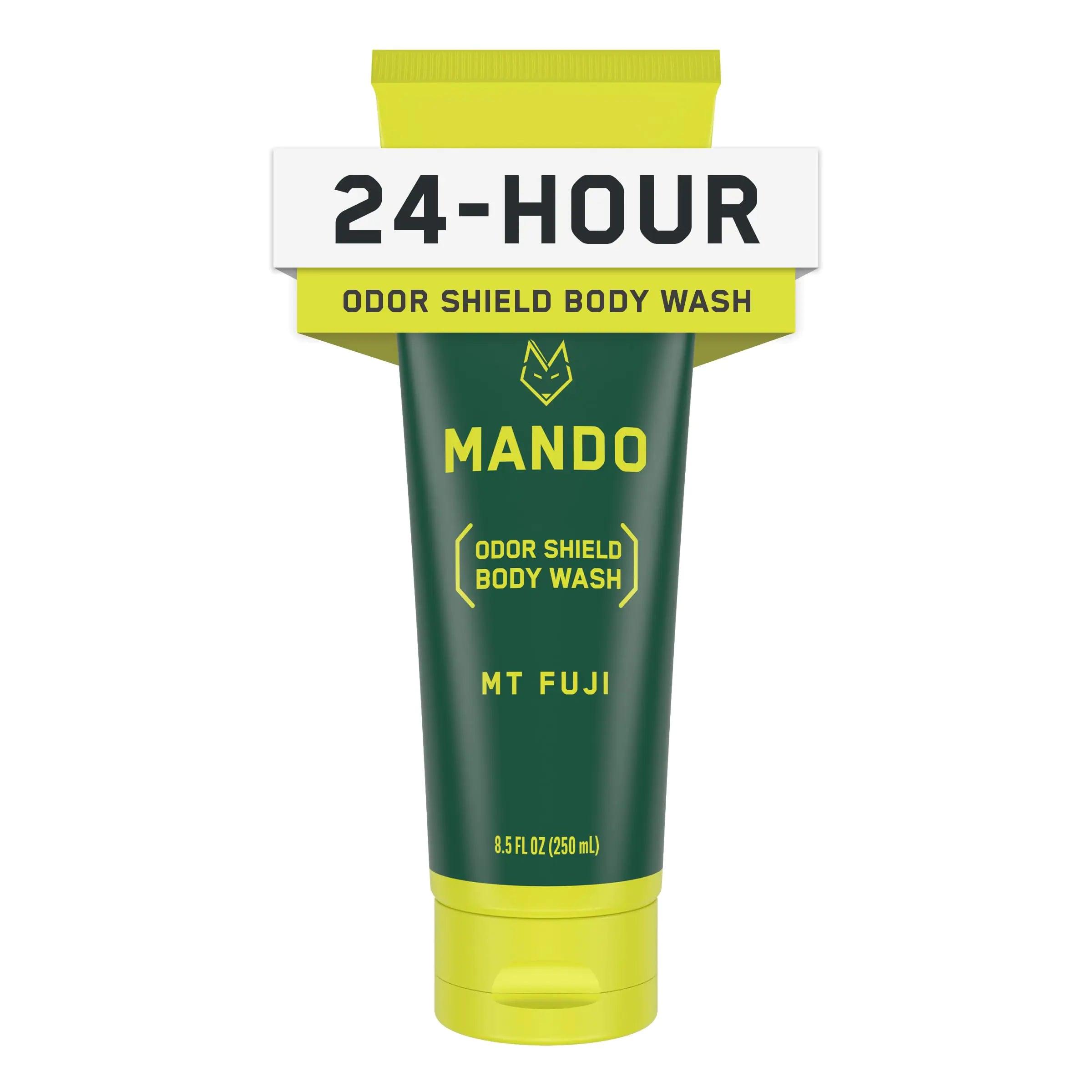 Mando Odor Shield Body Wash - 24 Hour Odor Control - Removes Odor Better than Soap - SLS Free, Paraben Free, Skin Safe - 8.5 Ounce (Mt Fuji) Mt Fuji - Evallys.com # #