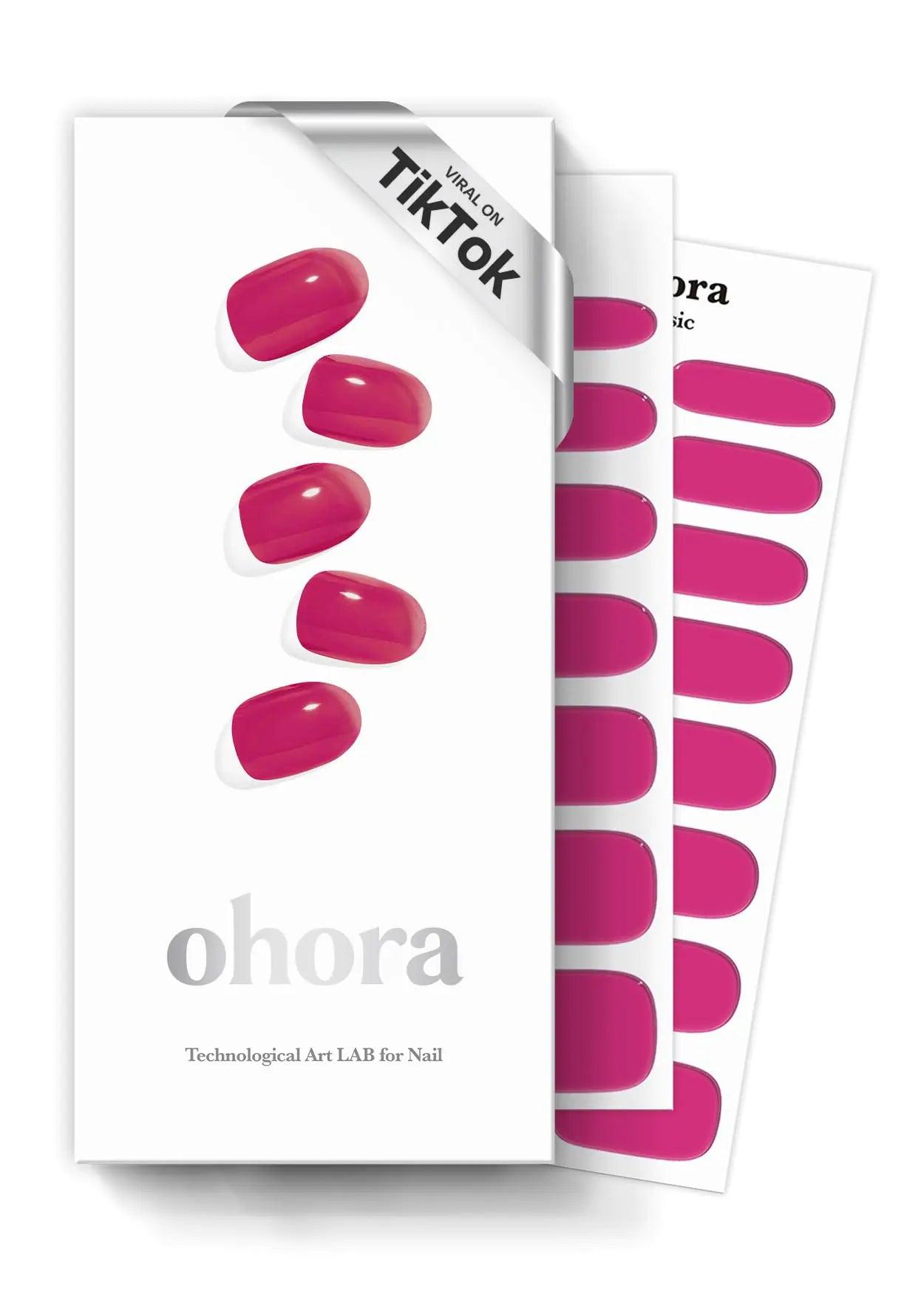 ohora Semi Cured Gel Nail Strips (N Bare Pink) - White, Solid, Works with Any UV/LED Nail Lamps, Salon-Quality, Long Lasting, Easy to Apply & Remove - Includes 2 Prep Pads, Nail File & Wooden Stick 01. N Bare Pink - Evallys.com # #