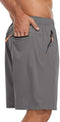 SPOSULEI Men's Athletic Hiking Shorts Water Resistant Quick-Dry Lightweight Outdoor Sweat Shorts with Zipper Pockets 3X-Large Darkgrey - Evallys.com # #