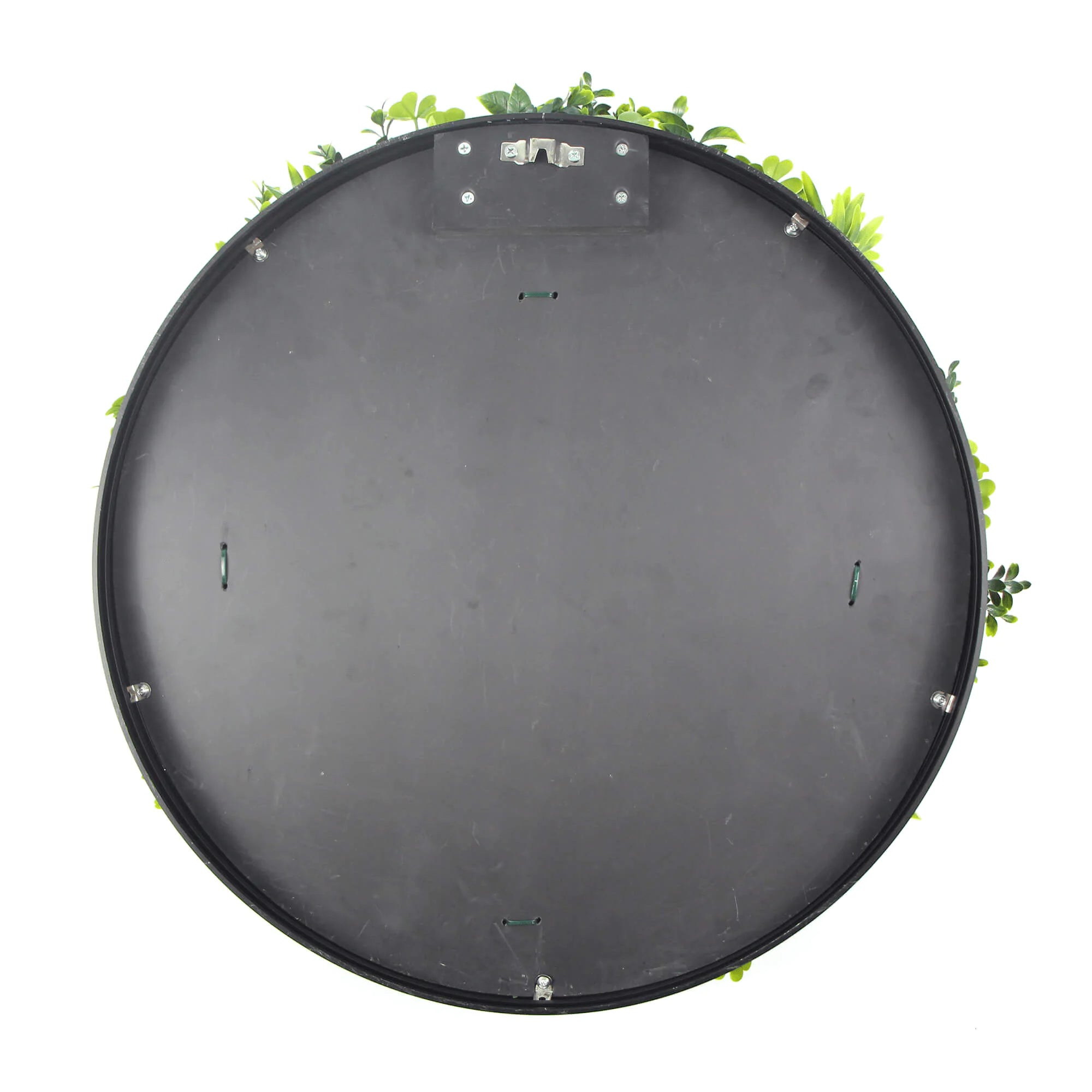 Artificial Green Wall Disc 20" Black Frame UV Resistant - Evallys.com # #