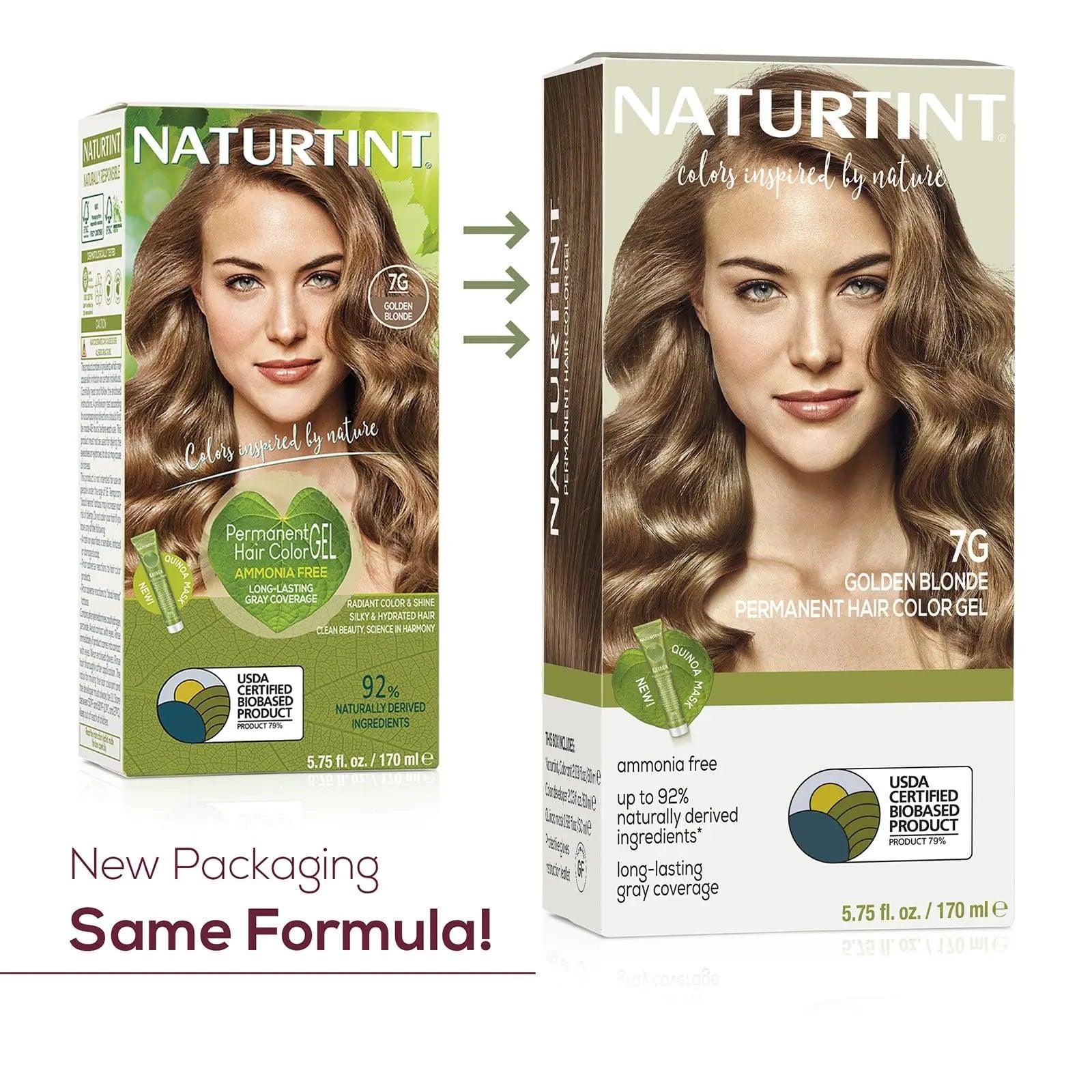 Naturtint Permanent Hair Color 7G Golden Blonde (Pack of 1), Ammonia Free, Vegan, Cruelty Free, up to 100% Gray Coverage, Long Lasting Results - Evallys.com # #