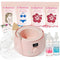 KoluaWax Premium Waxing Kit for Women - Hot Melt Wax Warmer for Hair Removal, Eyebrow, Bikini, Legs, Face, Brazilian Wax & More - Machine + 4-Pack Hard Wax Beads + Accessories, Blush - Evallys.com # #