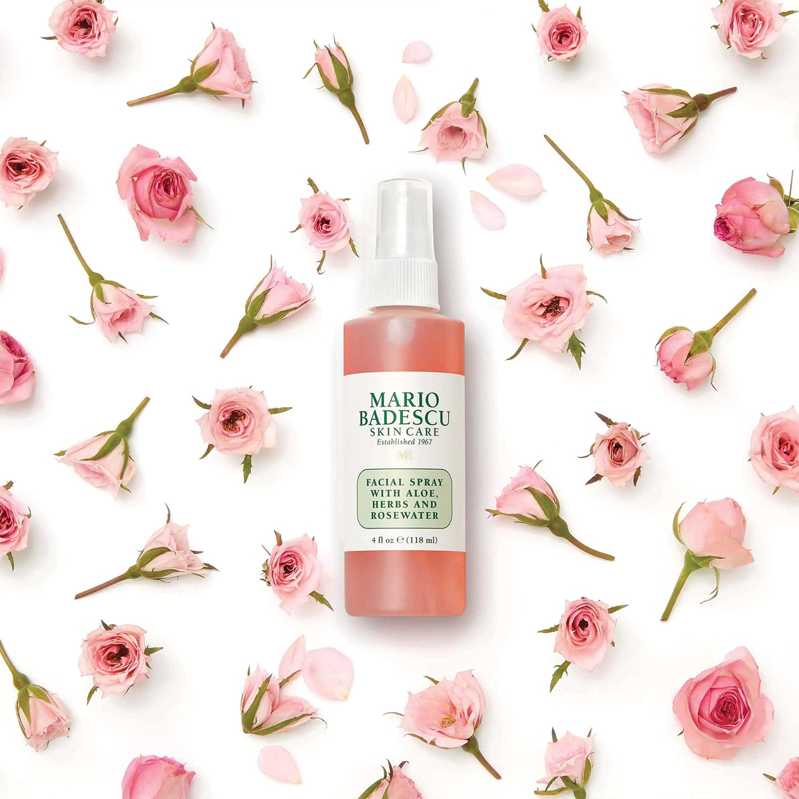 Mario Badescu Facial Spray with Aloe, Herbs and Rose Water for All Skin Types, Face Mist that Hydrates, Rejuvenates & Clarifies 4 Fl Oz (Pack of 2) - Evallys.com # #