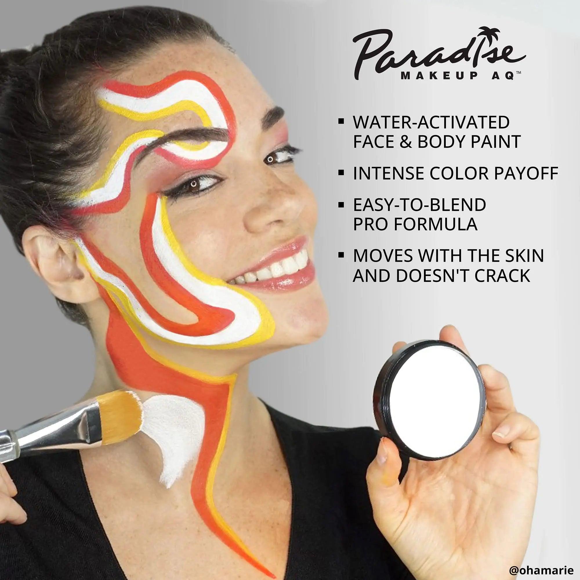 Mehron Makeup Paradise Makeup AQ Pro Size | Stage & Screen, Face & Body Painting, Special FX, Beauty, Cosplay, and Halloween | Water Activated Face Paint & Body Paint 1.4 oz (40 g) (Storm Cloud) Storm Cloud 1.4 Ounce - Evallys.com
