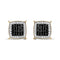 Men's 10K Yellow Gold 1/2 Cttw White and Black Treated Diamond Earring (Black / I-J Color, I2-I3 Clarity) - Evallys.com # #