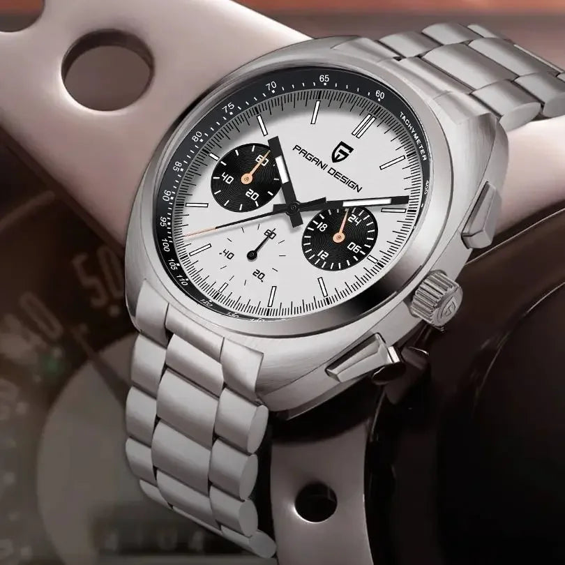 PAGANI DESIGN Panda Dial Watch

VK63 Chronograph Watch for Men

Men’s Luxury Quartz Watch

Sapphire Crystal Sport Watch

Waterproof Chronograph Watch

Japan Movement Men’s Watch

10ATM Water Resistant Watch

2024 Men’s Sports Wristwatch

