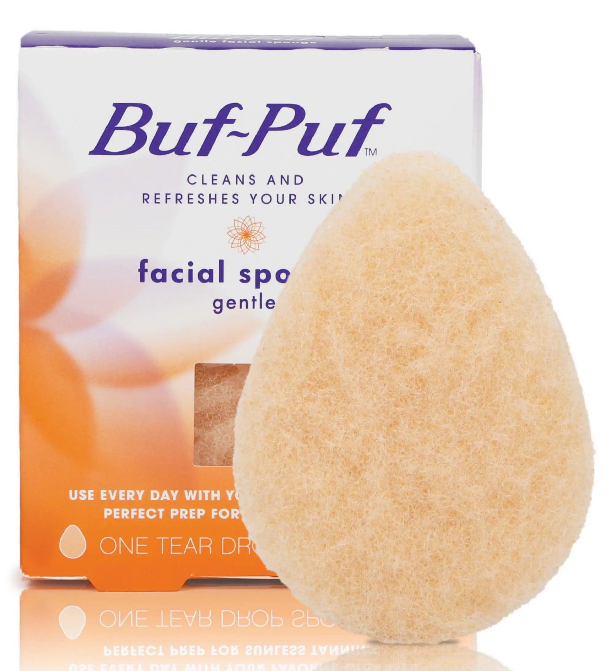 Buf-Puf Gentle Facial Sponge, Dermatologist Developed, Removes Deep Down Dirt & Makeup That Causes Breakouts and Blackheads, Reusable, Exfoliating, 1 Count - Evallys.com # #