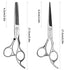 Hair Cutting Scissors Thinning Shears Kit, 6.5 inch Professional Haircut Scissors for Beard Trimming Shaping with Comb Case, Hairdressing Shears Set Silver - Evallys.com # #