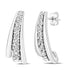 .925 Sterling Silver 0.50 Cttw Round Diamond Graduated Huggie Stud Earrings (I-J Color, I2-I3 Clarity) - Evallys.com # #