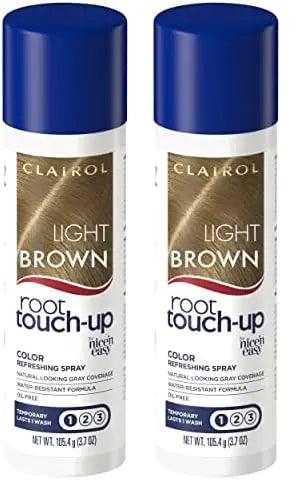 Clairol Root Touch-Up by Nice'n Easy Temporary Hair Coloring Spray, Light Brown Hair Color, Pack of 2 3.7 Ounce (Pack of 2) - Evallys.com # #