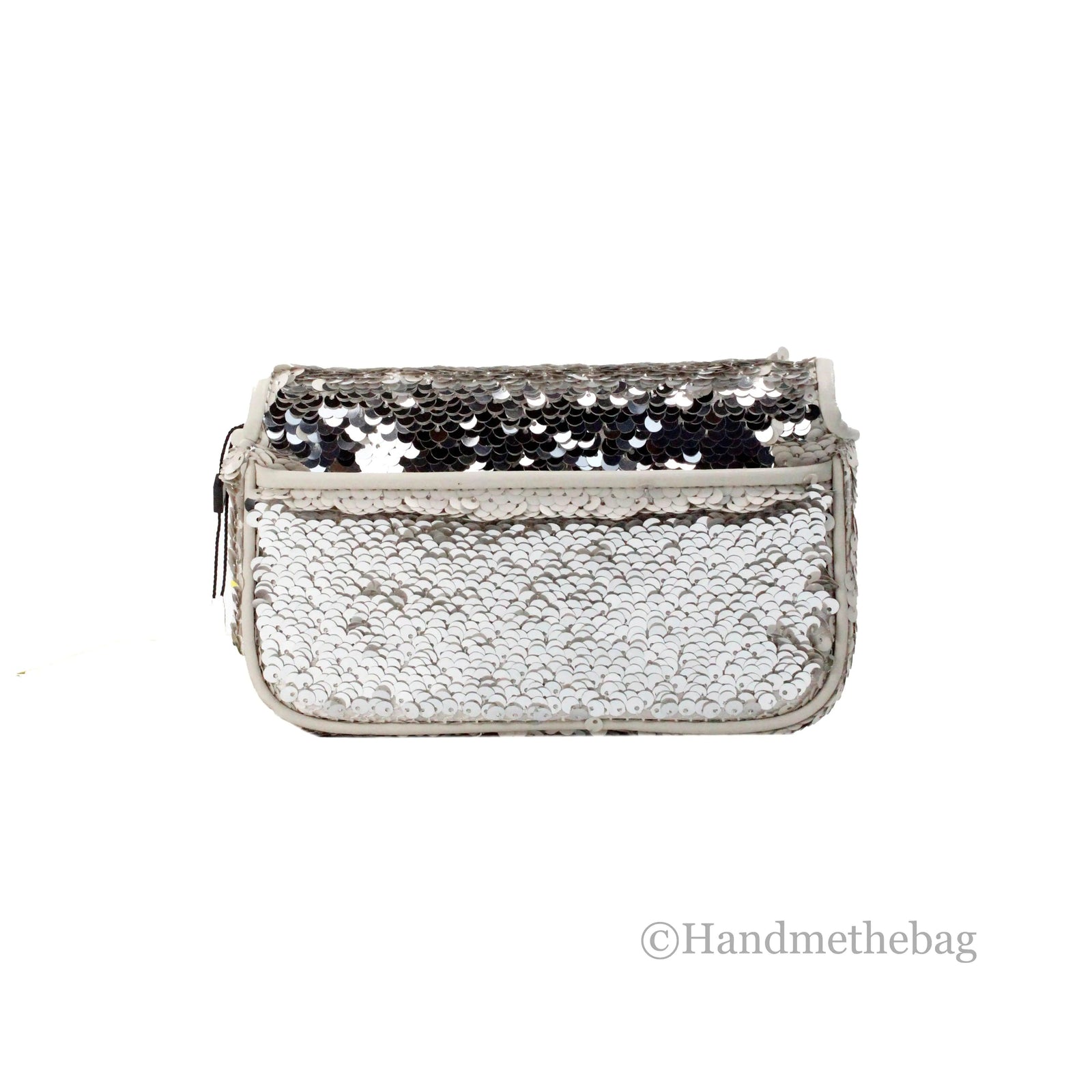 Marc Jacobs The Mini J Marc Shoulder Cream Sequined Bag - Evallys.com # #