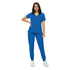 MONARCH UNIFORMS Stretchy Scrubs Women's Jogger Scrub Set In Regular and Petite Jogger Scrubs with Tuck-In Top for Women Royal Blue X-Small - Evallys.com # #