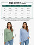 ATHMILE Womens Long Sleeve Round Neck Shirts Basic Tee Casual Top Fall Trendy Tunic Outfits Fitted T Shirts X-Large Lake Green - Evallys.com # #