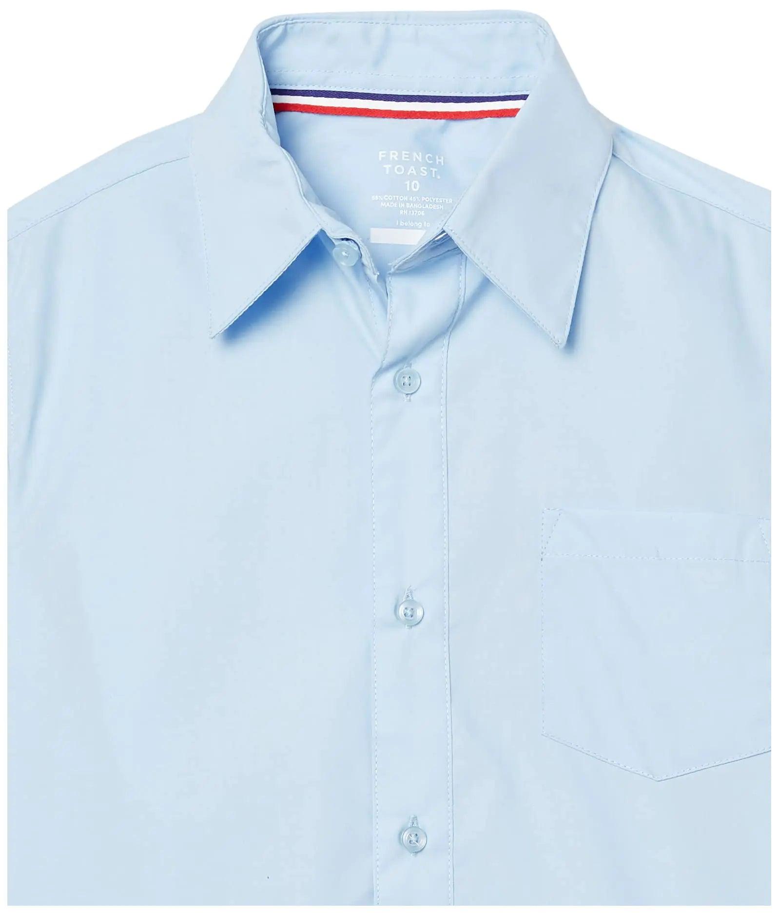 French Toast Boys' Expandable Collar Button Down Dress Shirt with Long Sleeves (Standard & Husky) 3T Light Blue - Evallys.com # #