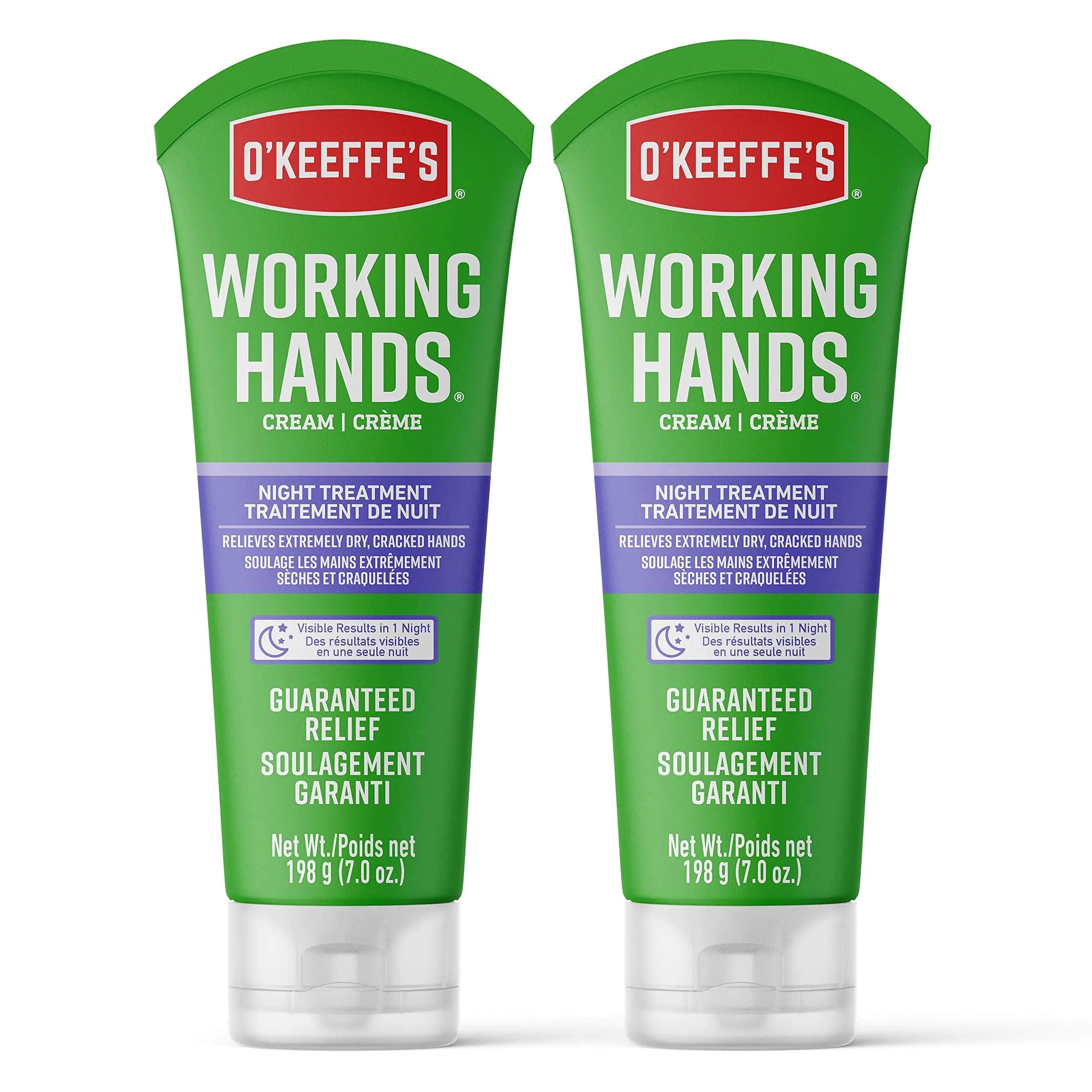 O'Keeffe's Working Hands Night Treatment Hand Cream; 7 oz Tube; (Pack of 2) 2 - Pack - Evallys.com # #