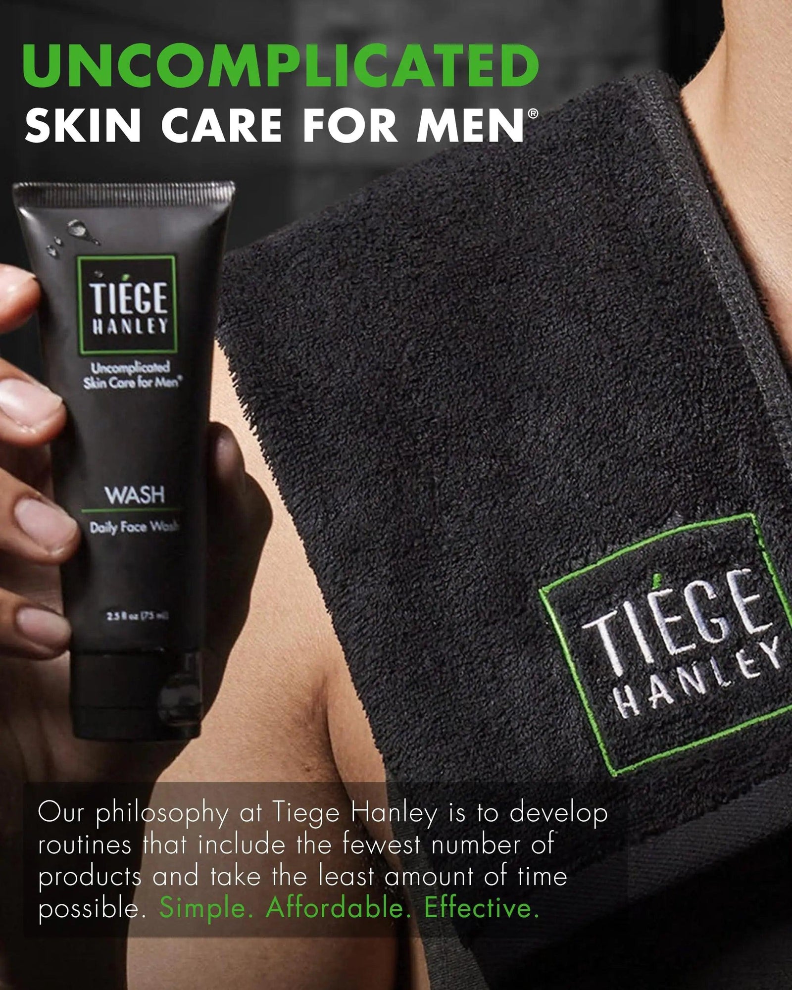 Tiege Hanley Mens Skin Care Set, Advanced Skin Care Routine for Men (System Level 2) - Face Wash Kit for Fines Lines - Men's Skincare Set Includes Face Wash, Facial Scrub, Moisturizer, & Eye Cream 5 Piece Set - Evallys.com # #