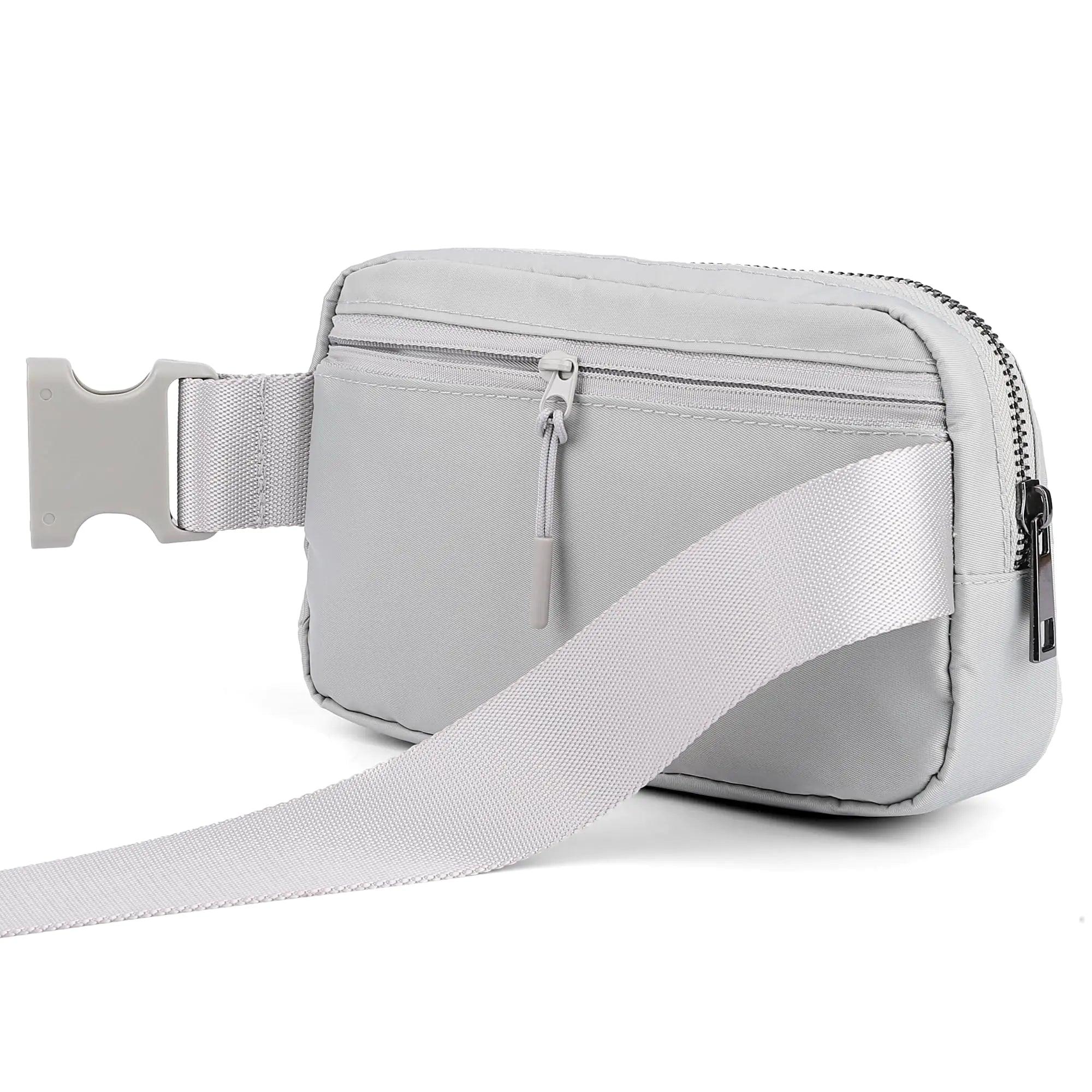 ZPN Mini Fanny Pack Gray Belt Bag for Women and Men, Fashionable Waterproof Waist Pack with Adjustable Strap for Traveling, Hiking, Jogging, Cycling - Evallys.com # #