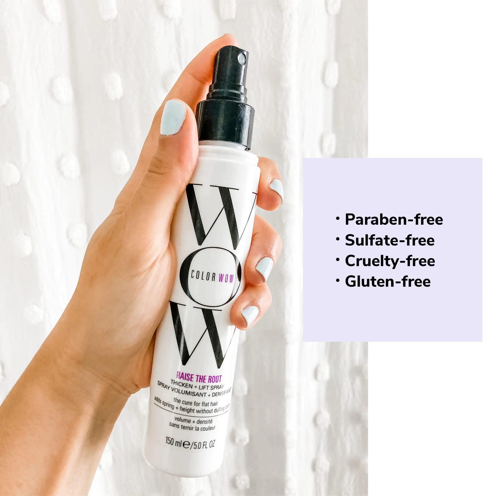 COLOR WOW Raise the Root Thicken + Lift Spray - All-Day Volume for Fine, Flat Hair without dulling color 5 Fl Oz (Pack of 1) - Evallys.com # #