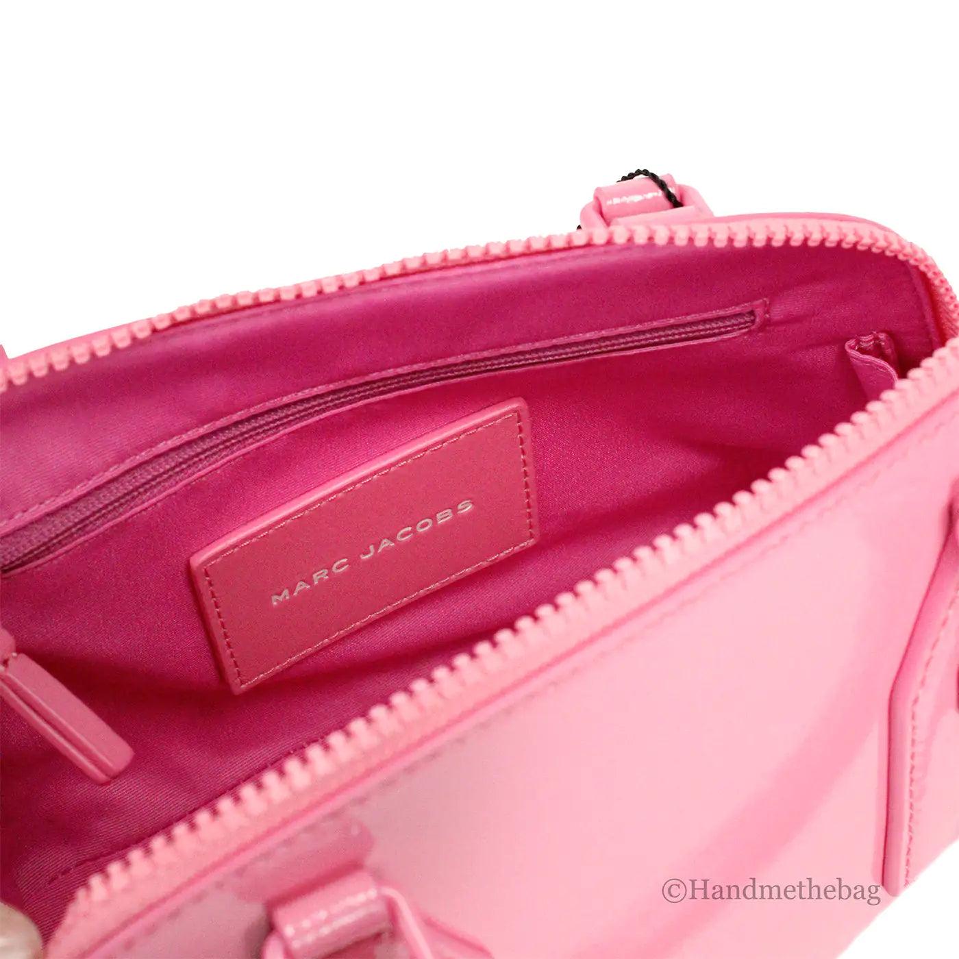 Marc Jacobs Small Candy Pink Patent Dome Satchel Crossbody Bag - Evallys.com # #