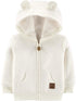 Simple Joys by Carter's Baby Hooded Sweater Jacket with Sherpa Lining 0-3 Months Oatmeal - Evallys.com # #