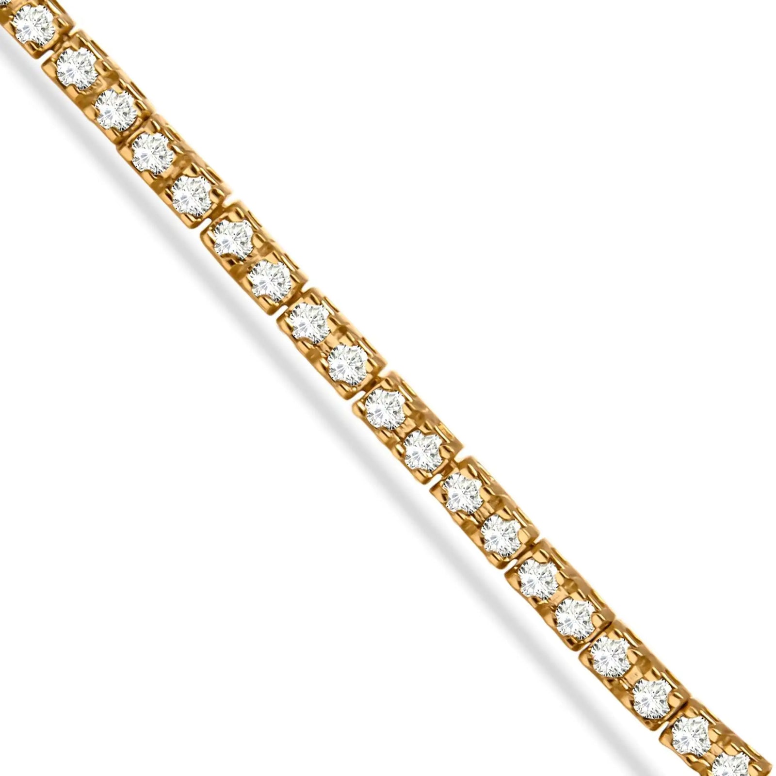 10K Yellow Gold Plated .925 Sterling Silver 2.0 Cttw Champagne Diamond Tennis 7