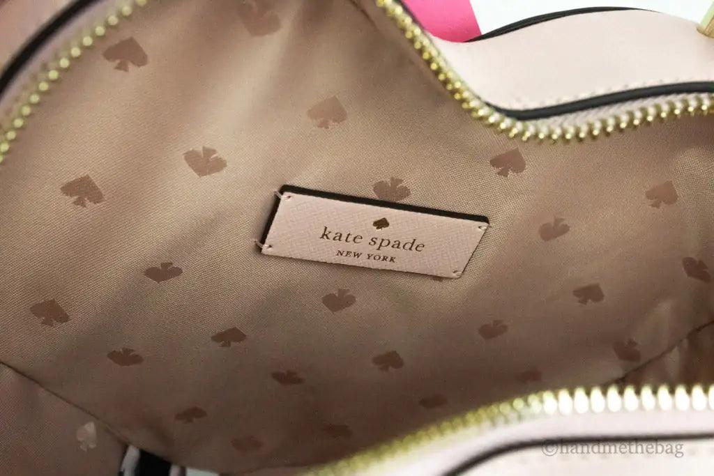 Kate Spade Love Shack Chalk Pink Saffiano Leather Top Handle Heart Crossbody Handbag - Evallys.com # #