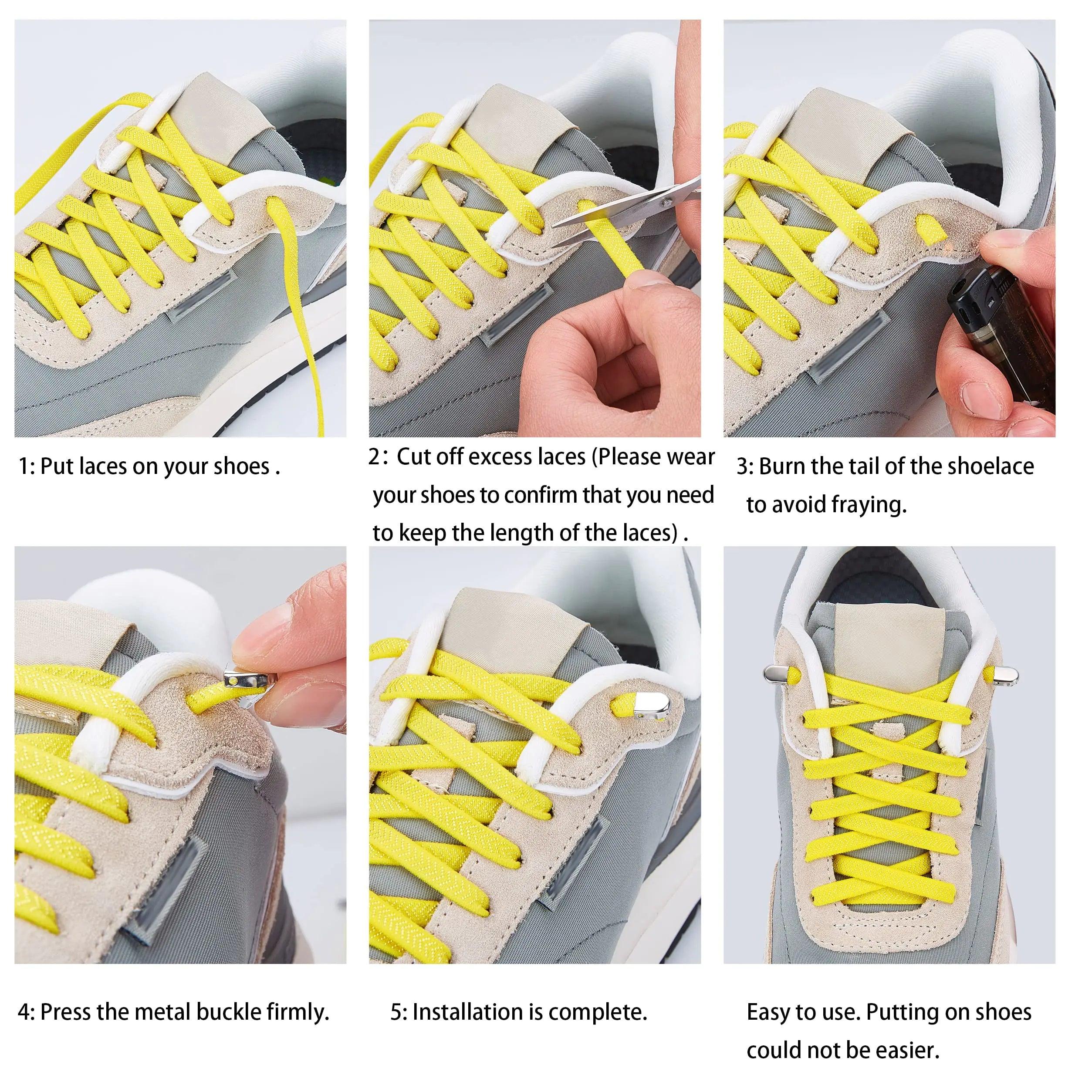 Elastic Shoe Laces for Kids and Adults, Elastic Tieless Shoelaces for Sneakers, Elastic No Tie Shoe Laces Light Blue - Evallys.com # #