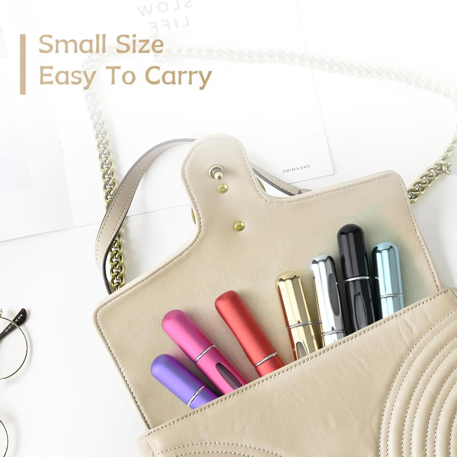 4 Pcs 5ml Portable Mini Refillable Perfume Atomizer Spray Bottle Scent Pump Case for Travel 4 PCS - Evallys.com # #