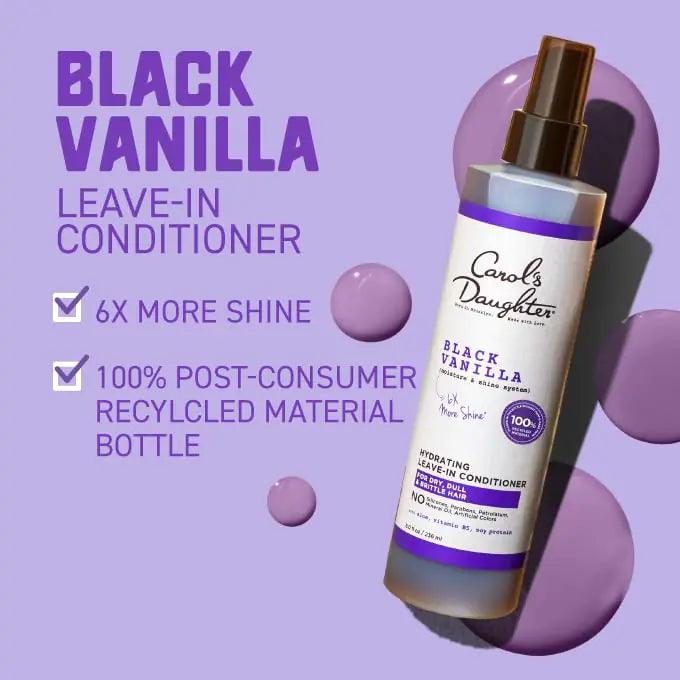 Carol's Daughter Black Vanilla Leave In Conditioner for Curly, Wavy or Natural Hair, Moisturizing Hair Care for Dry, Dull or Brittle Hair, 8 Fl Oz Leave In Conditioner Spray - Evallys.com # #