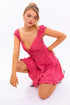 Cap Sleeve Ruffle Mini Dress - Evallys.com # #