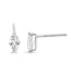 14K White Gold 1/2 Cttw 2 Prong Set Marquise Solitaire Lab Grown Diamond Stud Earrings (F-G Color, VS2-SI1 Clarity) - Evallys.com # #