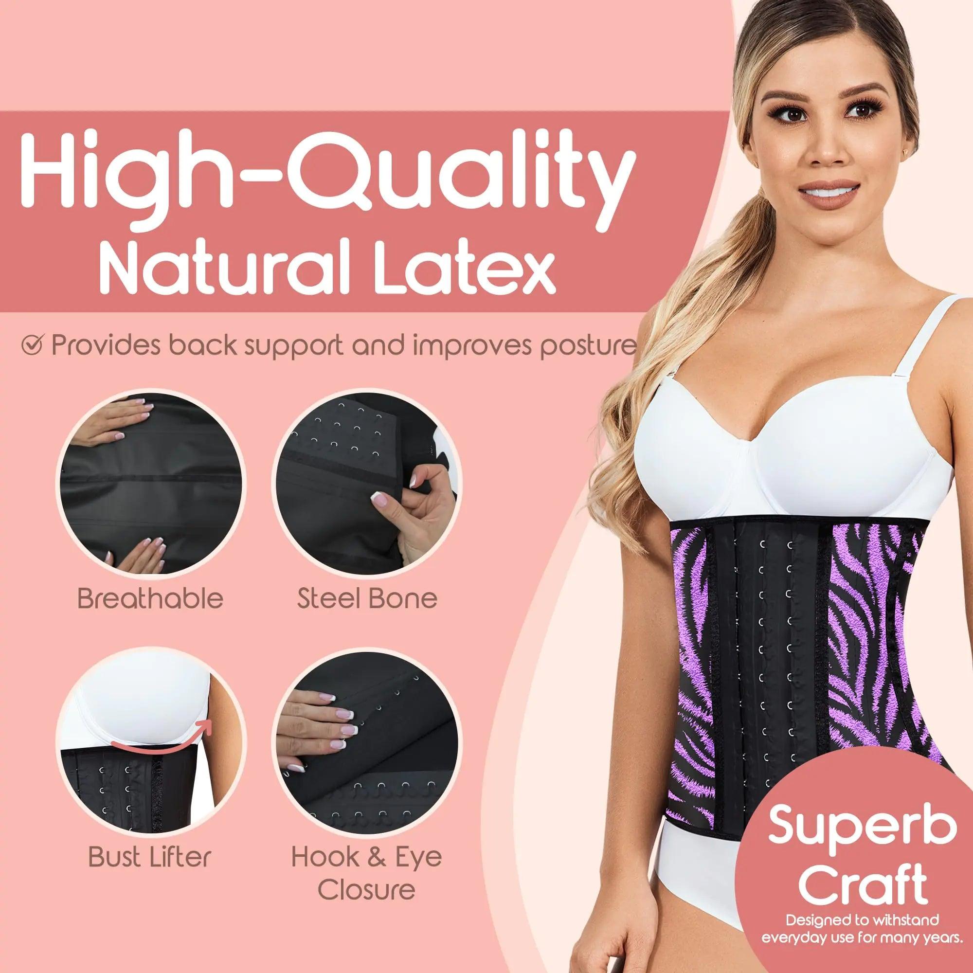 Lady Slim Fajas Colombianas Reductoras Y Moldeadoras para Mujer Underbust Waist Cincher Sport Girdle Hourglass Body Shaper Purple Large - Evallys.com