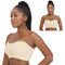 Women's Strapless Bra Comfortable Non-Slip Silicone Bandeau Bra Seamless Tube to Bra Medium Beige+beige - Evallys.com # #