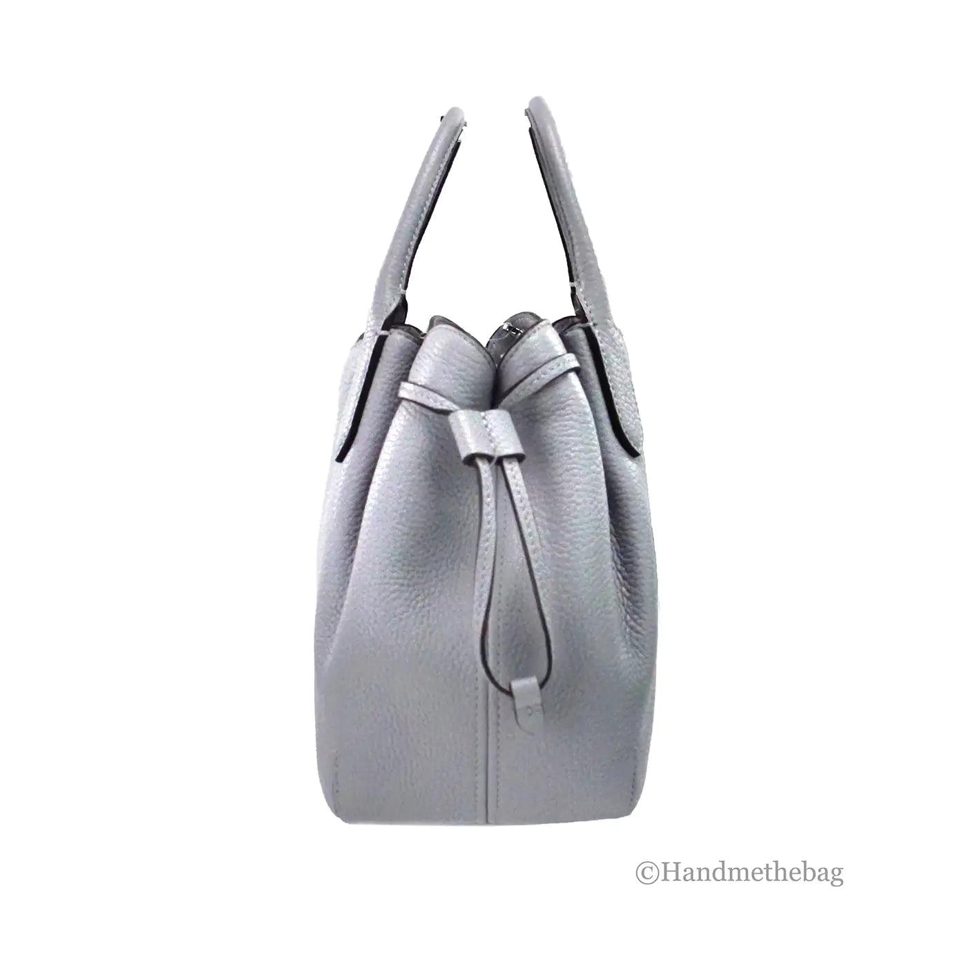 Kate Spade Dumpling Small Mountain Grey Leather Satchel Bag - Evallys.com # #