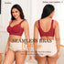 Women Wirefree Bras for Women Full Coverage No Underwire Everyday Bras Comfortable Wireless Padded Bras 5X-Large Red - Evallys.com # #