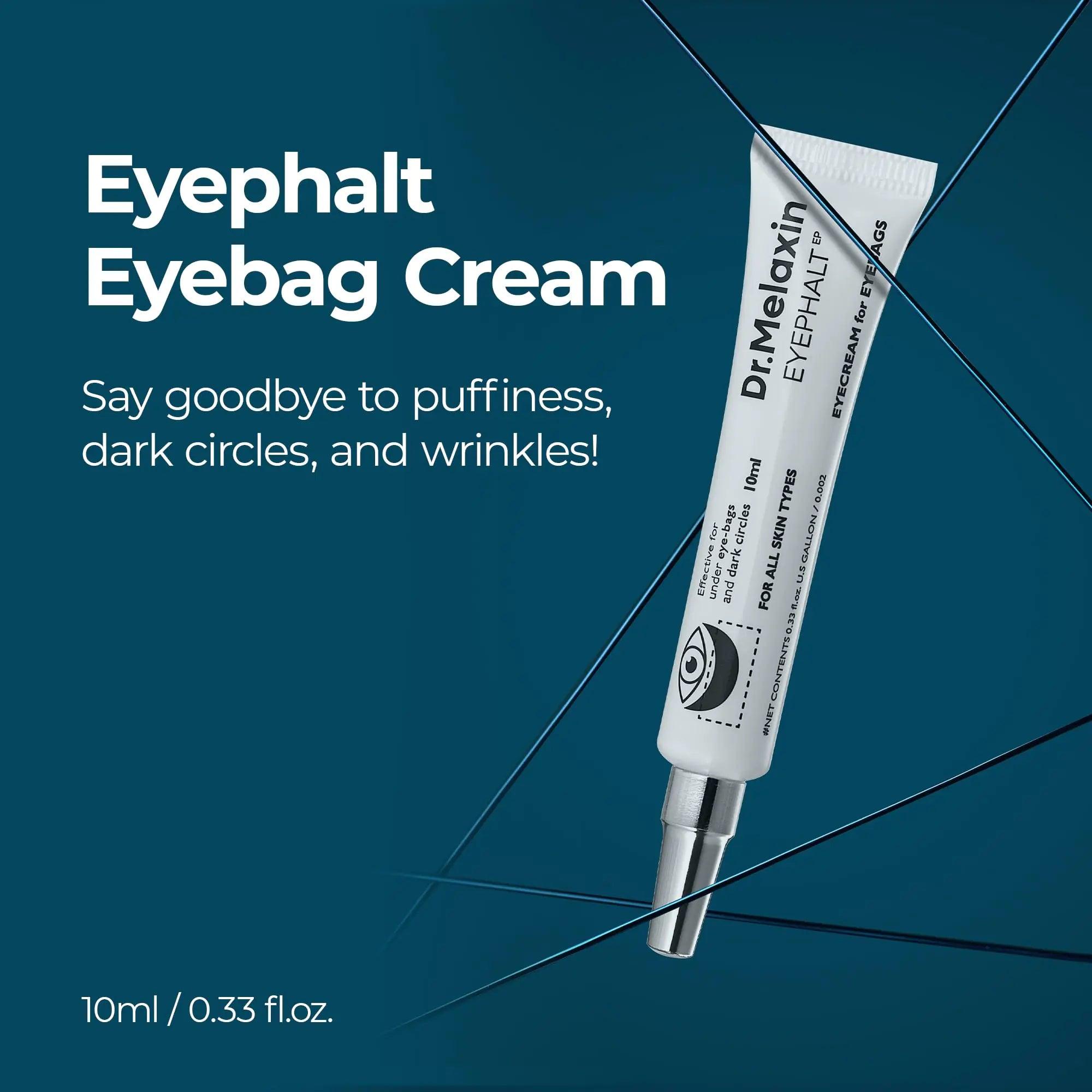 Eyephalt Eyebag Cream for Puffiness, Dark Circles & Fine Lines, Wrinkle, EGF Anti-Aging Under Eye Moisturizer with Niacinamide&Ceramide 0.33 fl.oz. - Evallys.com # #