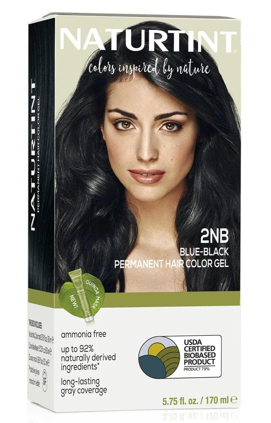 Naturtint 2NB Blue Black Permanent Hair Color (Pack of 1), Ammonia Free, Vegan, Cruelty Free, up to 100% Gray Coverage, Long Lasting Results (Packaging may vary) - Evallys.com # #