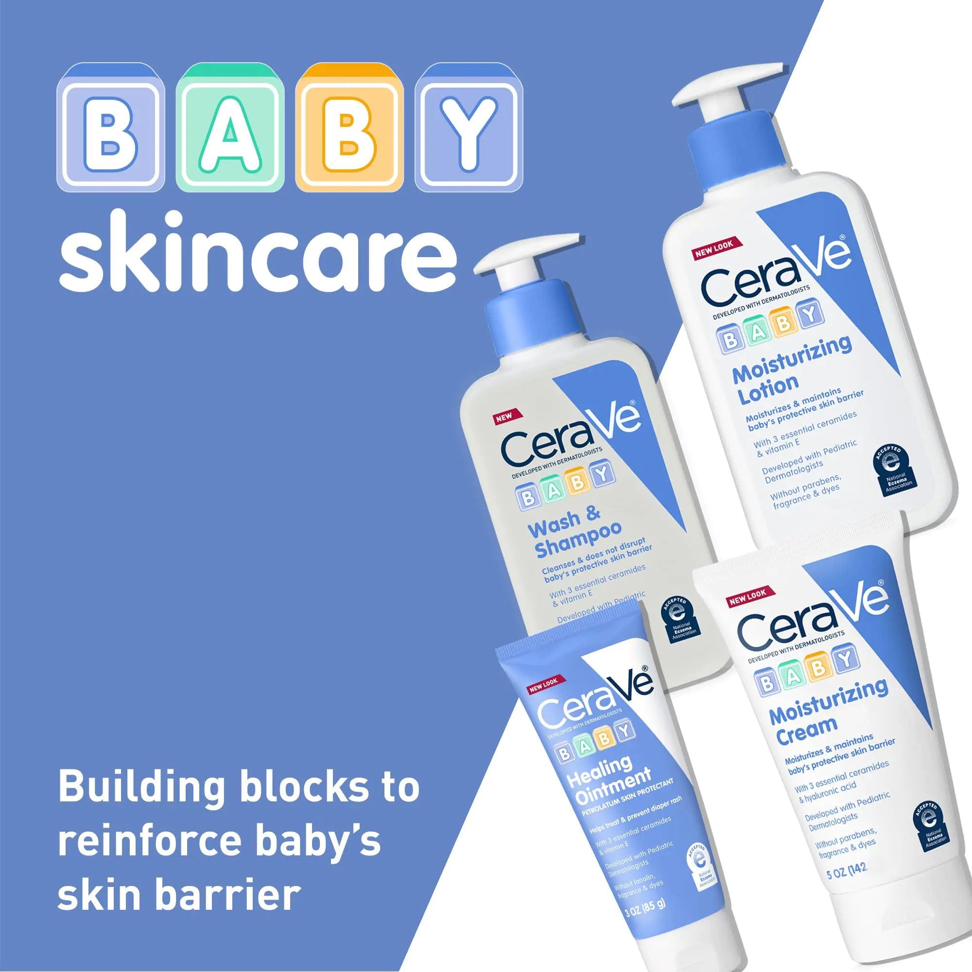 CeraVe Baby Wash & Shampoo | 2-in-1 Tear-Free for Skin Hair Fragrance, Paraben, Dye, Phthalates Sulfate Free Bath| Soap with Vitamin E 16 Ounce 1 Pound (Pack of 1) - Evallys.com # #