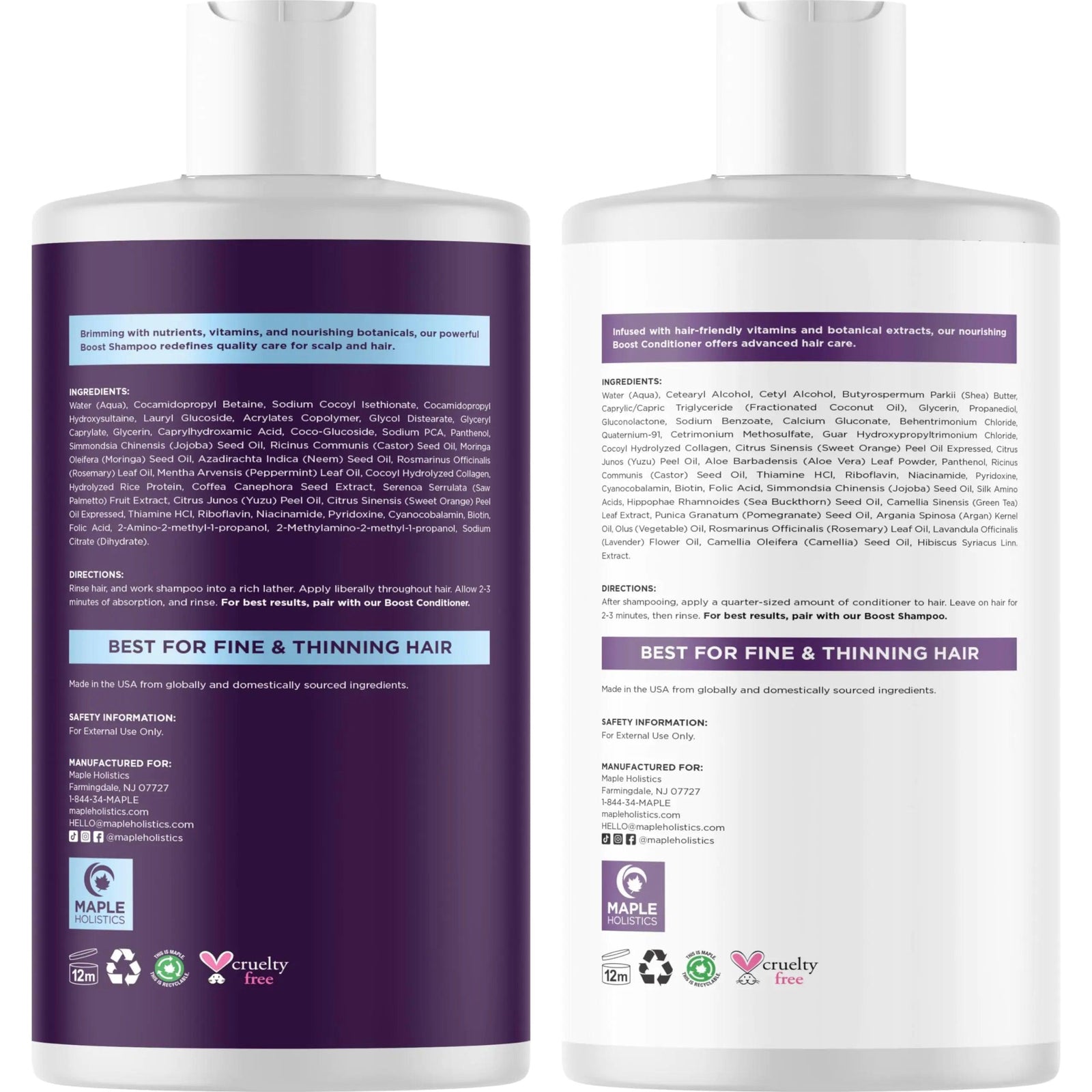 Advanced Biotin Shampoo and Conditioner Set - Thickening Sulfate and Paraben Free Shampoo and Conditioner for Hair Growth with Rice Water Black Castor Caffeine Collagen and Rosemary Oil (16 Fl Oz) Citrus 16 Fl Oz (Pack of 2) - Evallys.com # #